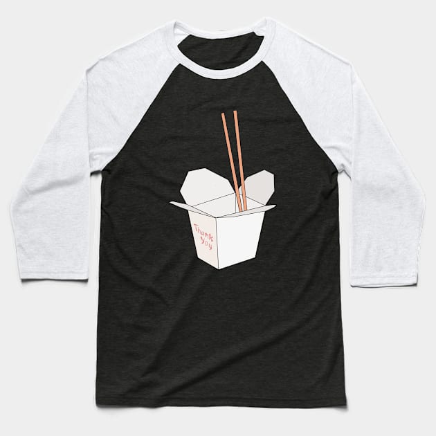 Thank You Food Take Out Baseball T-Shirt by DiegoCarvalho